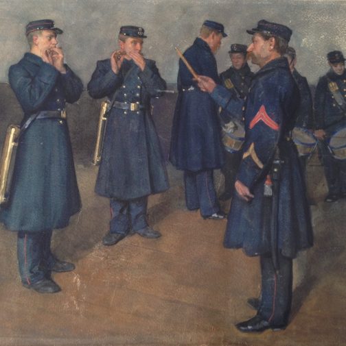 Schilderij_instructie_tamboers_en_pijpers_1894_Mariniersmuseum